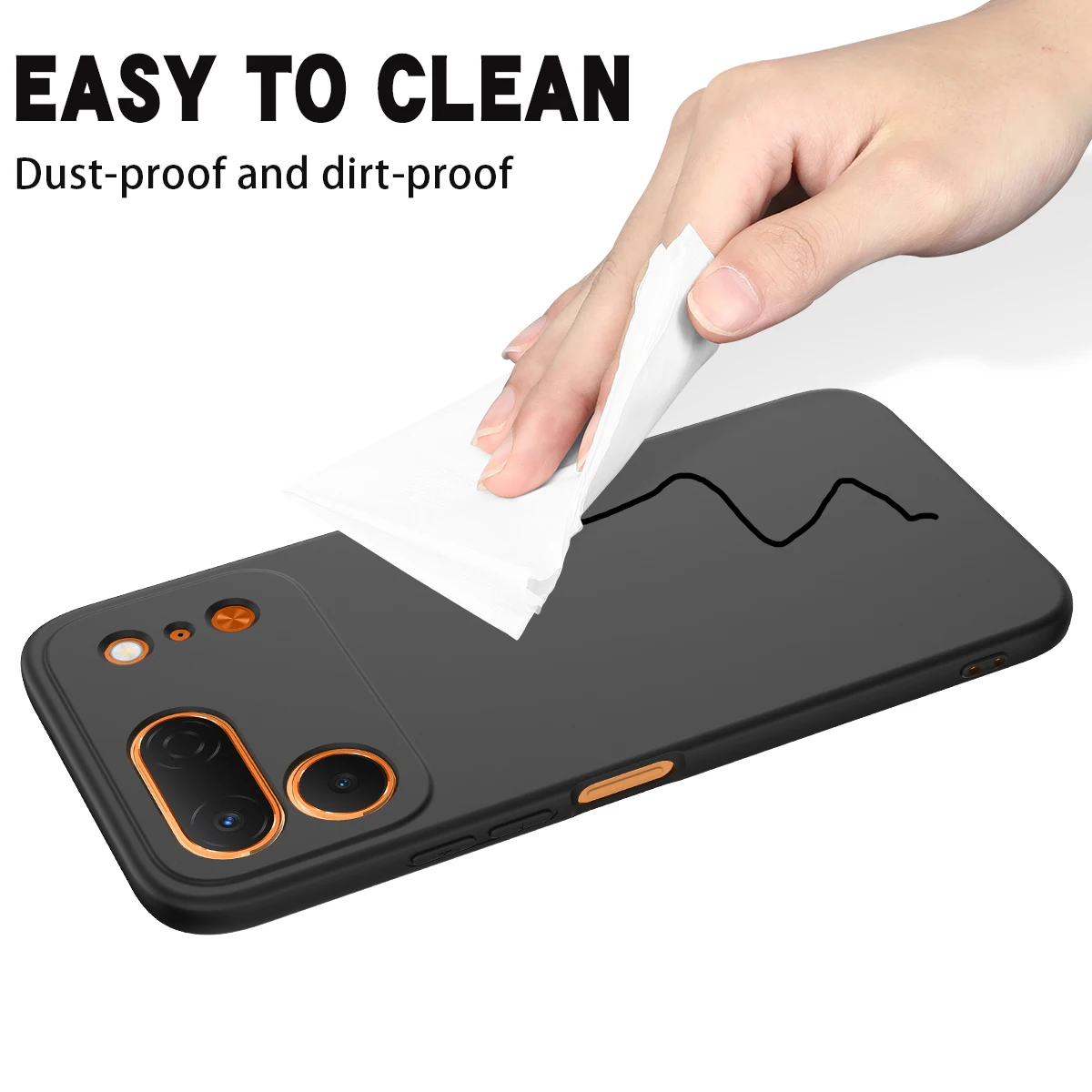 Ultra-Thin Silicone Dirt-Resistant Case with Lanyard - Skin-Friendly Protective Cover
