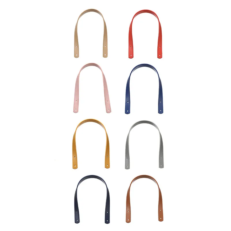 

Solid Color PU All-match DIY Handle Strap Hand Strap Bag Strap Rivet Bag Strap 1Pair Bag Accessories