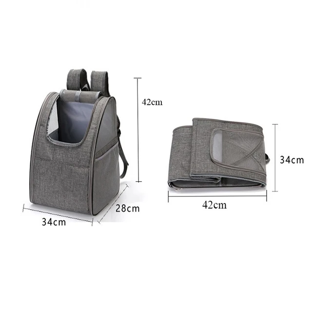 Ventilation Large Capacity Dog Cat Carrier Backpack Adjustable Strap Pet Carrying Bag Foldable Cat Backpack for Outdoor Travel 6