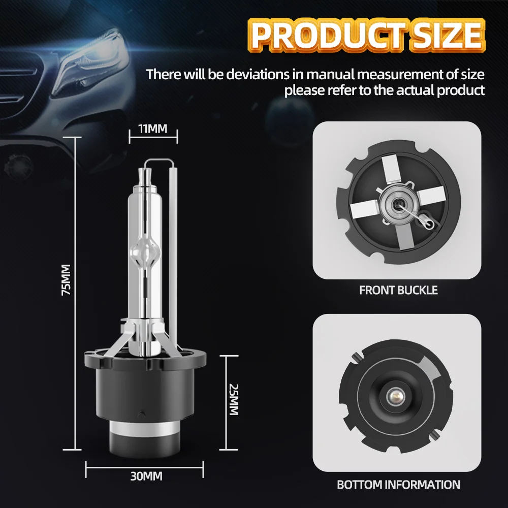35W HID Lamps D4S Car Headlight Replacement Bulbs 6000K 10000LM For Mazda CX-5 D 2012 2013 2014 2015