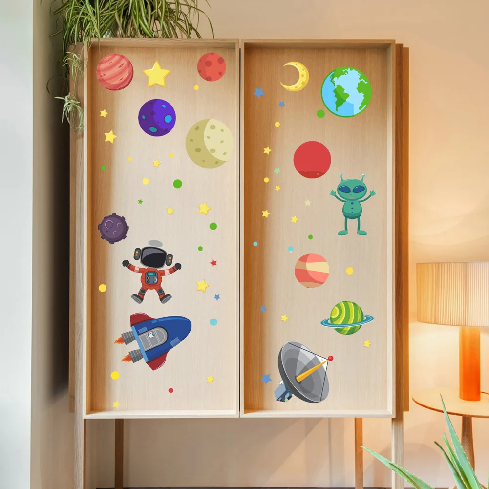 Cartoon Space Aliens Luminous Wall Stickers Kids Room Decoration Glow In The Dark luminous wall stickers,wall stickers,vinyl decal stickers
