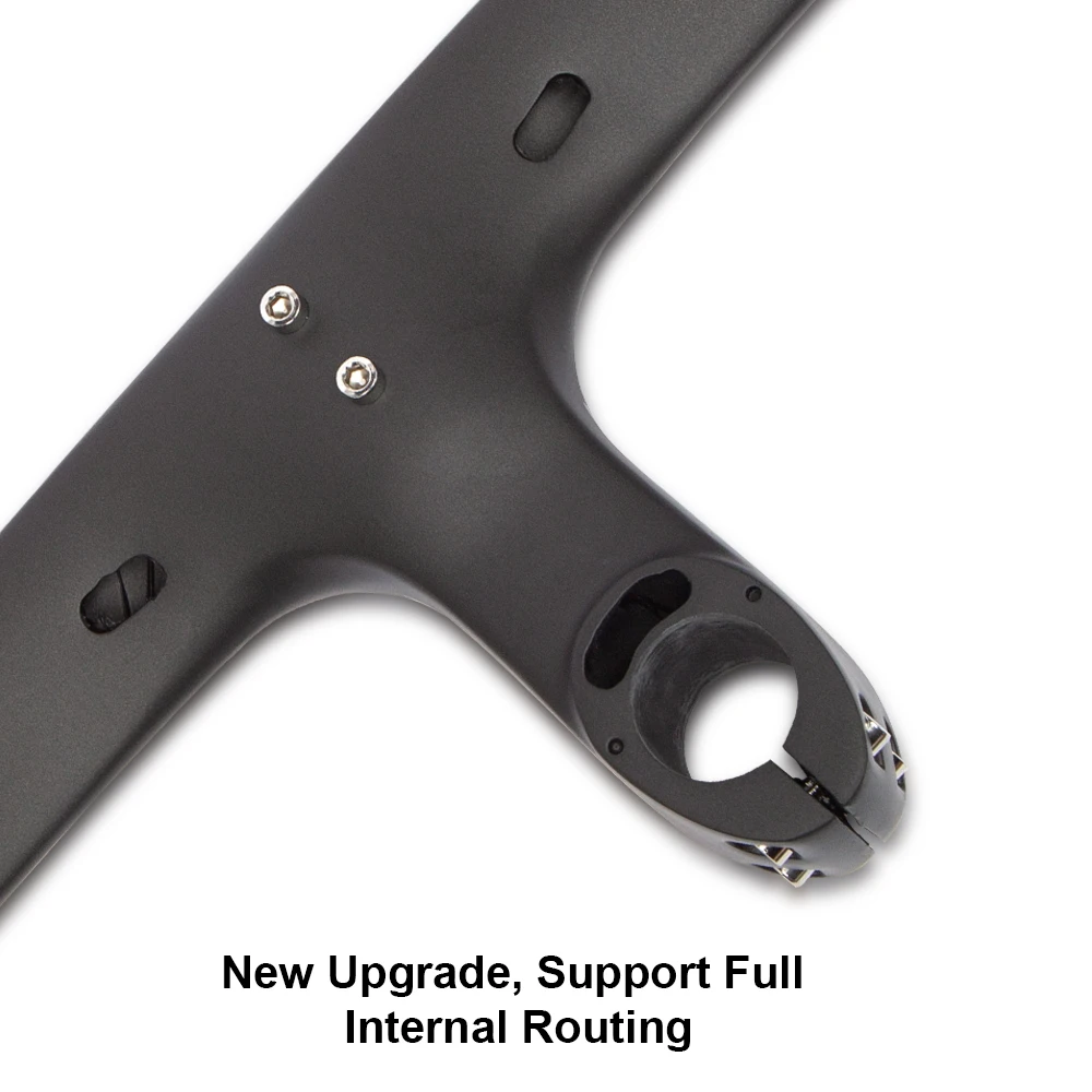 RXL SL Integrated Carbon Fiber Road Bike Handlebar 1-1/8" 400/420/440mm Ultralight Drop Handle Bar with Bicycle Stem,carbon fiber bicycle handlebar
