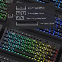 Redragon K522 60% проводная игровая клавиатура с мембраной RGB, компактная 61-клавишная линейная механическая клавиатура — изображение 2