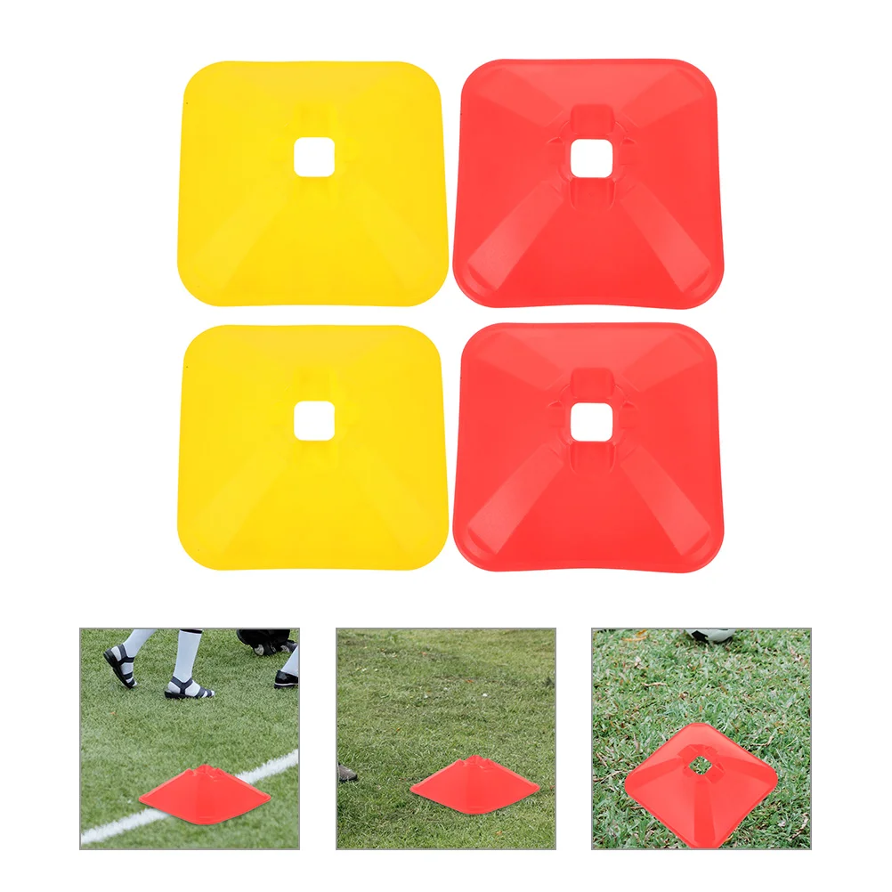 4Pcs Soccer Training Discs Football Training Equipment Colored Disc Cones Sports Training Disc Cones 2 pcs cotton hockey stick tape sports wrapper football elasticity sticky colored duct