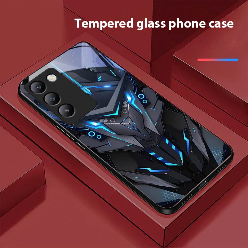 Enhanced Black Tempered Glass Phone Case by Creative Mech