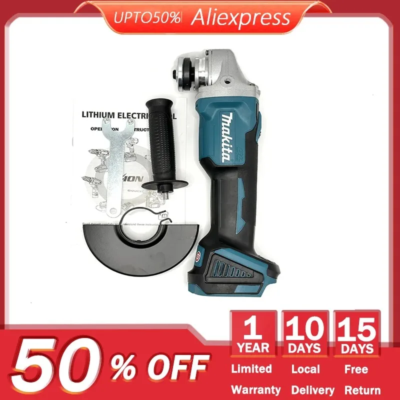 

New Makita DGA404 100mm Brushless Cutting Power Tools 18V RechargeableLithium Ion Cutting Angle Grinder 180°Rotary Polisher Powe