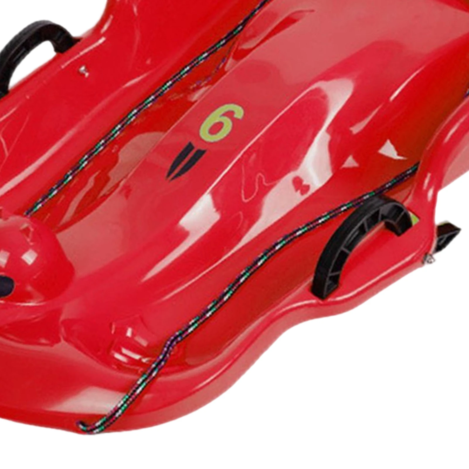 Portable Outdoor Winter Snow Sled Sleigh Sledding Toboggan Kids Sledge with Double Seat Heavy Duty Grass Sand Pull Rope Sled