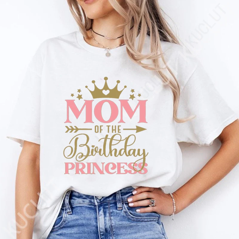 thumbnail image 4 of Camisetas familiares a juego con temática de princesas para fiestas de cumpleaños, camisetas familiares a juego para hermanos, camisetas estéticas Y2k para niños y adultos, 4 of 5