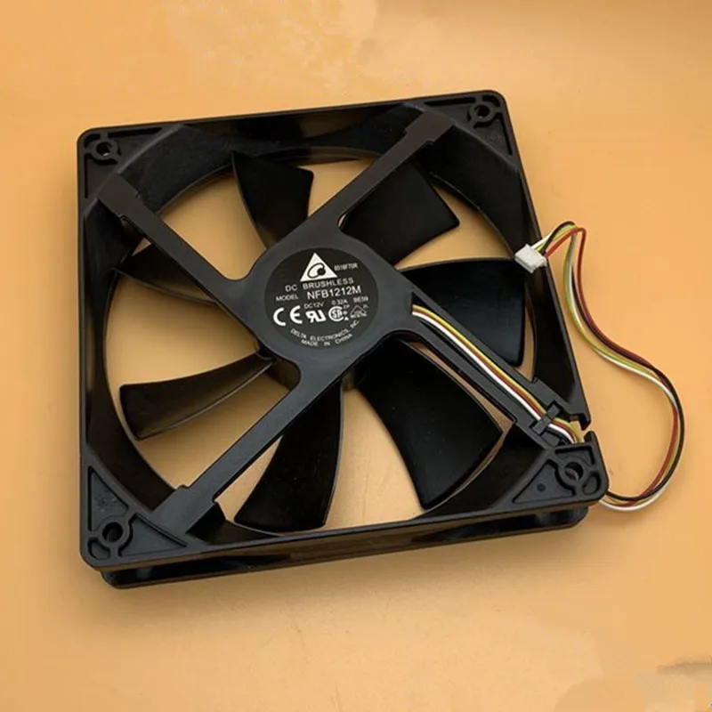 델타 전자 NFB1212M F00 DC 12V 0.32A, 10 개/묶음, 120x120x25mm 서버 냉각 팬