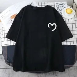 Plus Size 6XL 150KG Summer Cotton T Shirts Large Size Women Tops Hearted Printed Tshirts O Neck Short Sleeve Casual Loose Tee