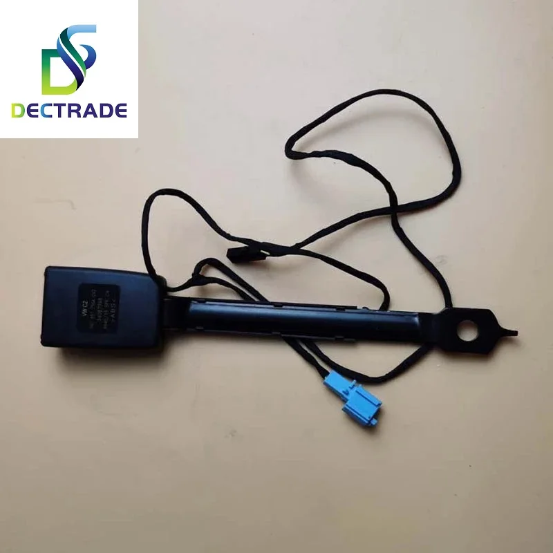 DECTRADE Front Safety Seat Belt Buckle Extender Clip Socket w/ Warning Cable For VW Tiguan 2009- 5ND 857 755 A 5ND 857 756 A