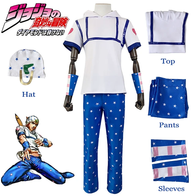 S-2XL Anime Jojo's Bizarre Adventure Cosplay Johnny Joestar Costume  Halloween Carnival Full Set Men OutfitsC122X75 - AliExpress