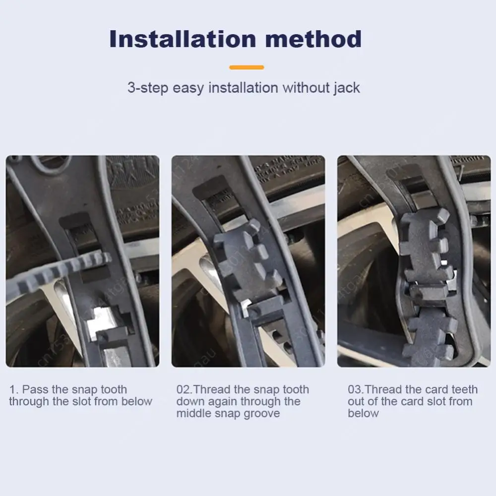 2-8pcs Car Anti-Skid Snow Chain Winter TPU Car Tire Wheels Chain Ties for Tire Width165-275mm