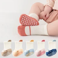3 paires/lot chaussettes pour enfants pour filles garçons coton doux enfant en bas âge plancher maison chaussettes pour bébé élégant mode enfants chaussette anti-dérapant nouveau 2