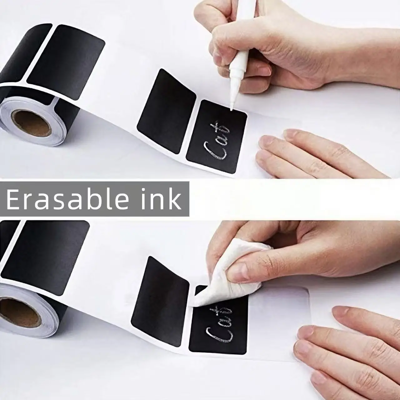 12pcs 흰색 액체 분필 마커 분진이 없는 세척 가능 지울 수 있는 펜 칠판 유리창 사무실 교실 교사 용품