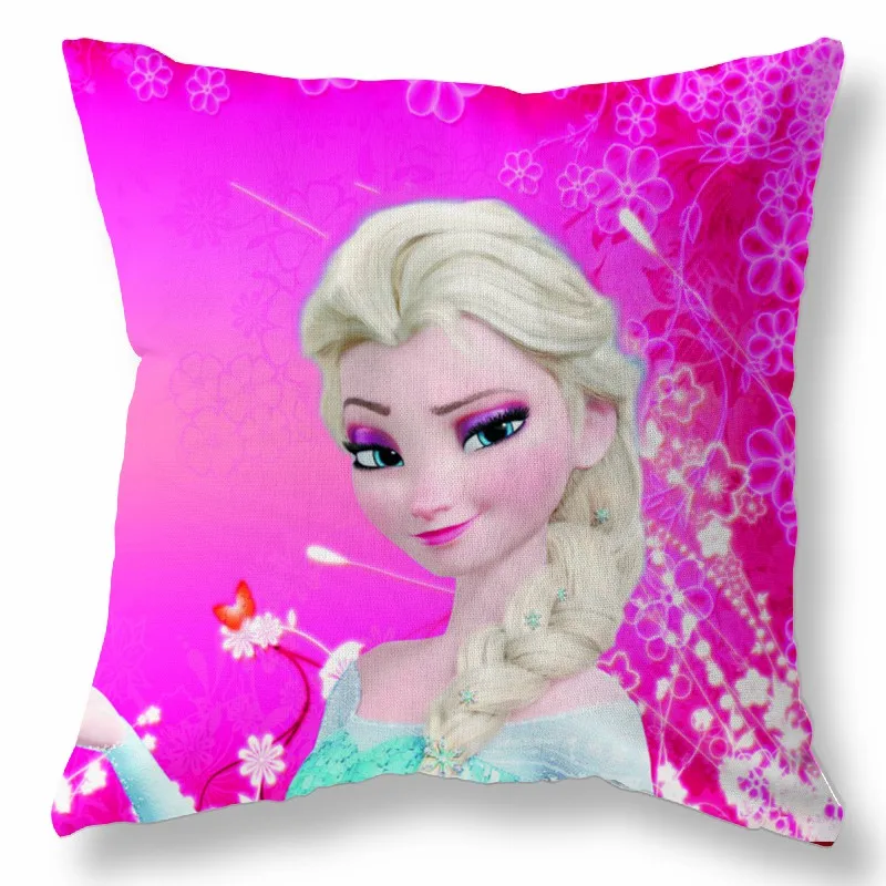 Disney Frozen Elsa Anna Princess Girls Decorative/nap Pillow Cases Cushion Cover on Bed Sofa Children Birthday Gift 40x40cm