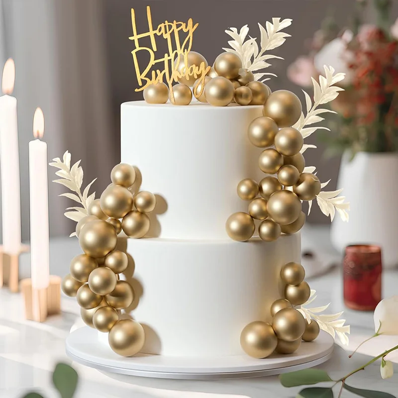 20 Stück bunte Kugeln Kuchen Topper Mini Luftballons Cupcake Einsatz Sticks für Hochzeit Geburtstag Party Kuchen DIY Dekoration Babyparty – Detail 1