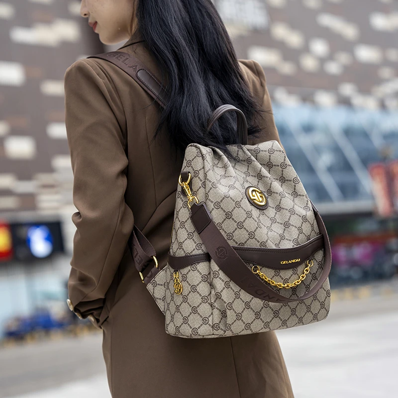 حقيبة نسائية ماركة 2024 حقيبة ظهر جديدة للنساء متع...