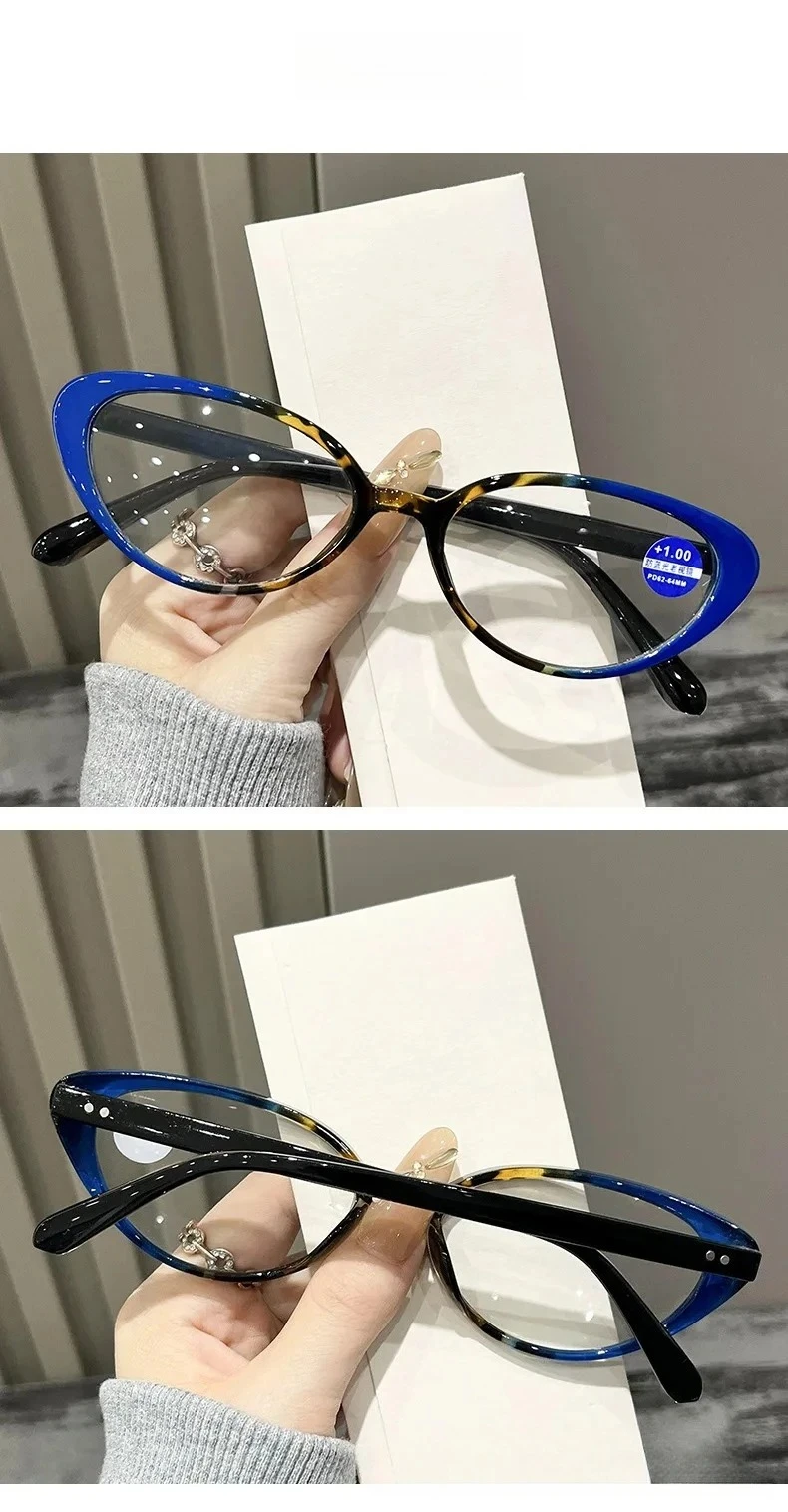 2026 Neue Vintage Cat-Eye Anti-Blaulicht-Brille Modische Ultraleichte und Bequeme Rahmen Damen INS-Stil – Detail 9