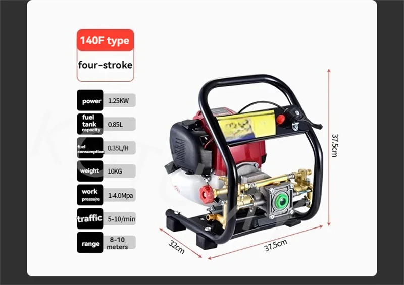 Tragbare Benzin Spray Hochdruck Viertakt Sterilisator Obst Baum Garten Spray Landwirtschaft Auto Waschmaschine – Detail 1
