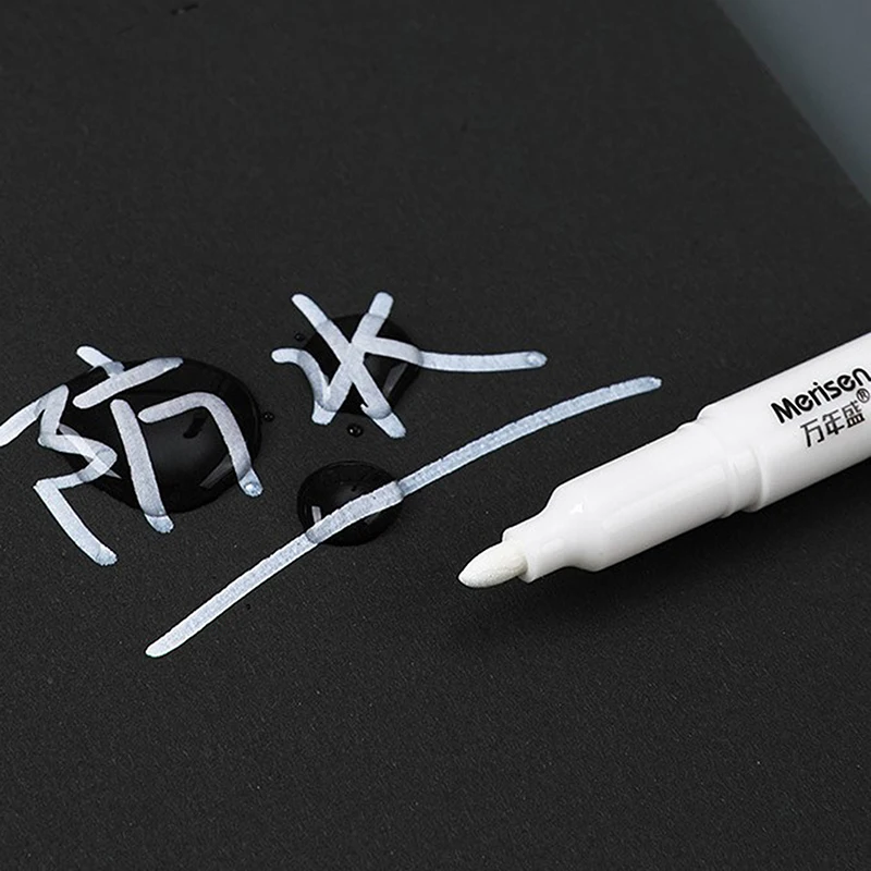 White Marker Pen Alcohol Paint Oily Waterproof Tire Painting Graffiti Pen Permanent Gel for Fabric Wood Leather 1.5mm permanent marker pen permanent marker white marker pens paint marker pen markers pen permanent markers marker pens paint pen art marker pen art markers