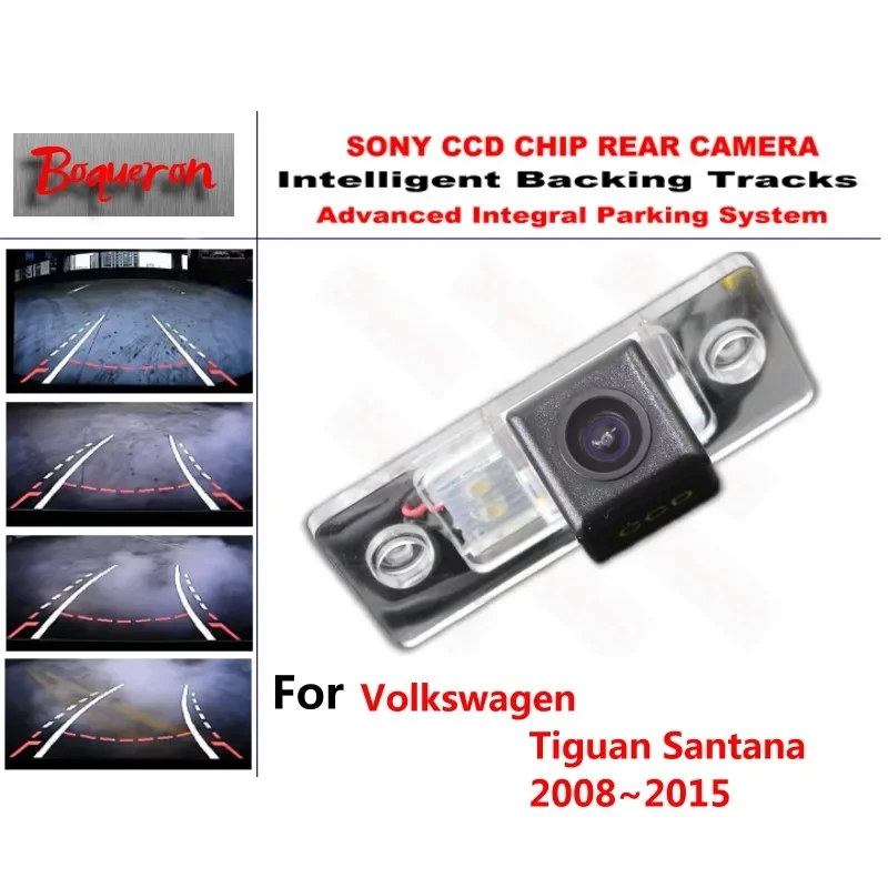 

for Volkswagen Tiguan Santana 2008~2015 CCD Car Backup Parking Camera Intelligent Tracks Dynamic Guidance Rear View Camera