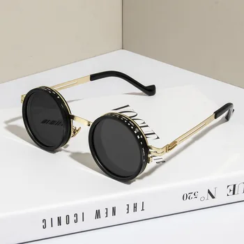 ND2-400 9 Level Manual Adjustable Dimming Polarized Sunglasses Men Women Fishing Punk Round Glasses Driving Eyeglasses ND Filter