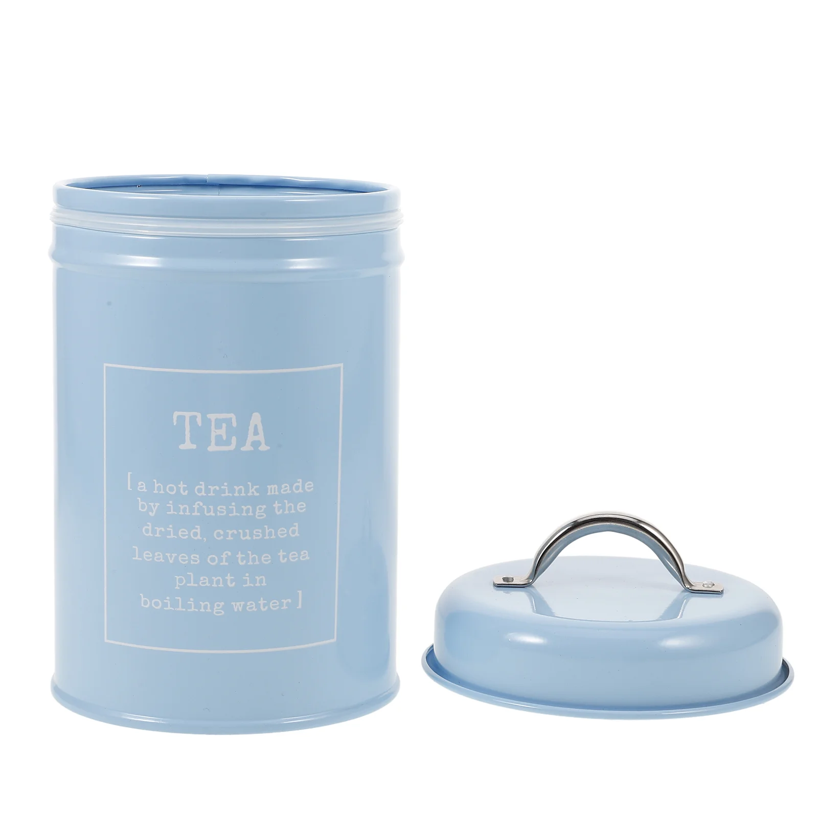 

Coffee Tea Can Flour Container Kitchen Canisters Multi-function Storage Tank Bean Metal Office Jar Desktop Leaf