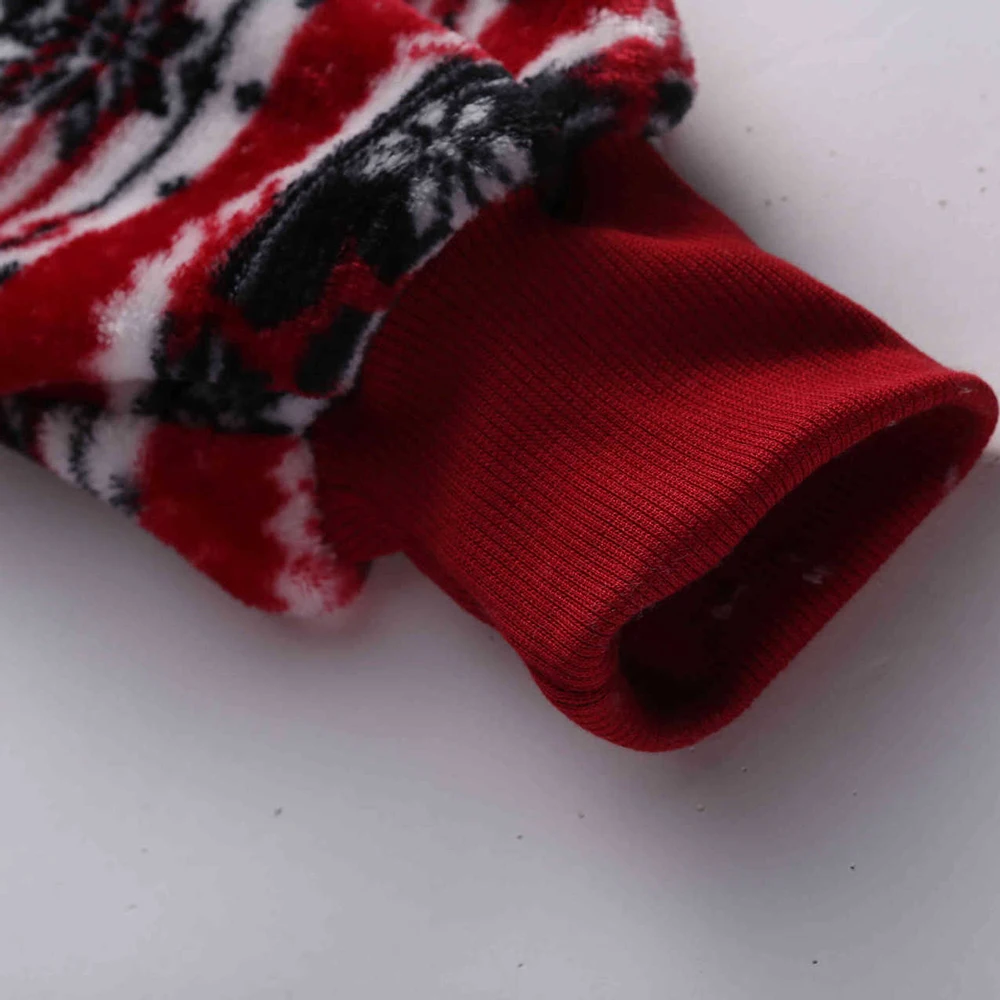 Women Long Sleeve Fleece Hooded Jumpsuit Pajamas with Zipper Christmas Snowflake Print Onesie Bodysuit Holiday One Piece Costume