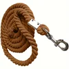 Baisher 118-Inch Heavy-Duty Cotton Lead Rope for Horses - Soft, Non-Electric, Triple-Strand Braided with Alloy Hook - Perfect fo 5