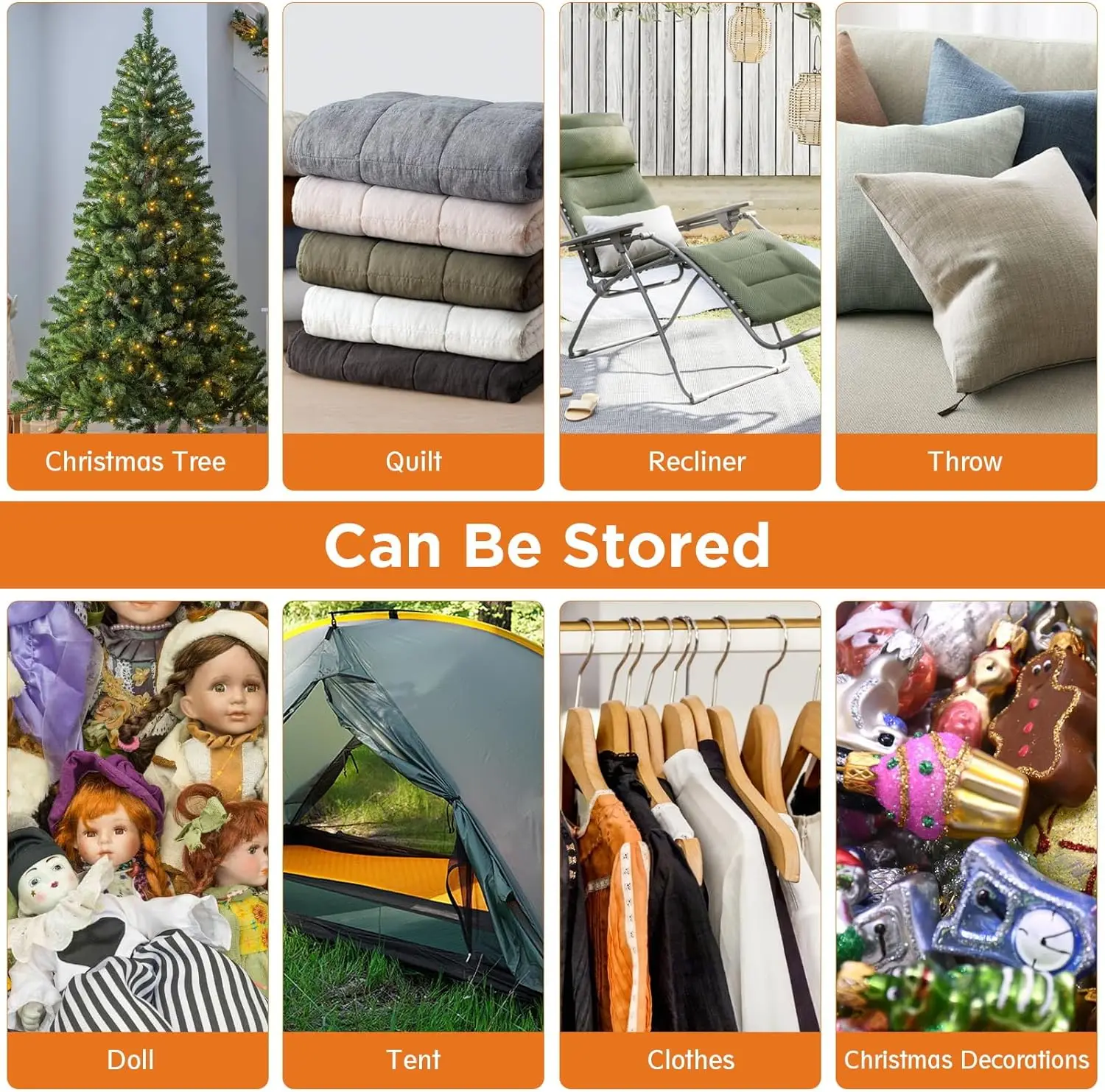 Garden Cushion Storage Bag Oxford Fabric Waterproof Anti-UV Heavy Duty Christmas Tree Luggage Clothes Organizer Storage Bags 4
