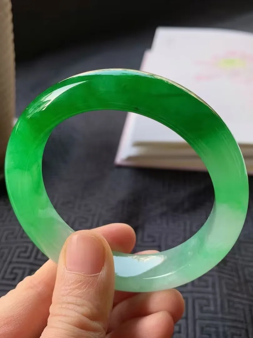 

zheru Jewelry Natural Burma Jade 54mm-62mm bracelet Exquisite Princess bracelet send girlfriend send mom