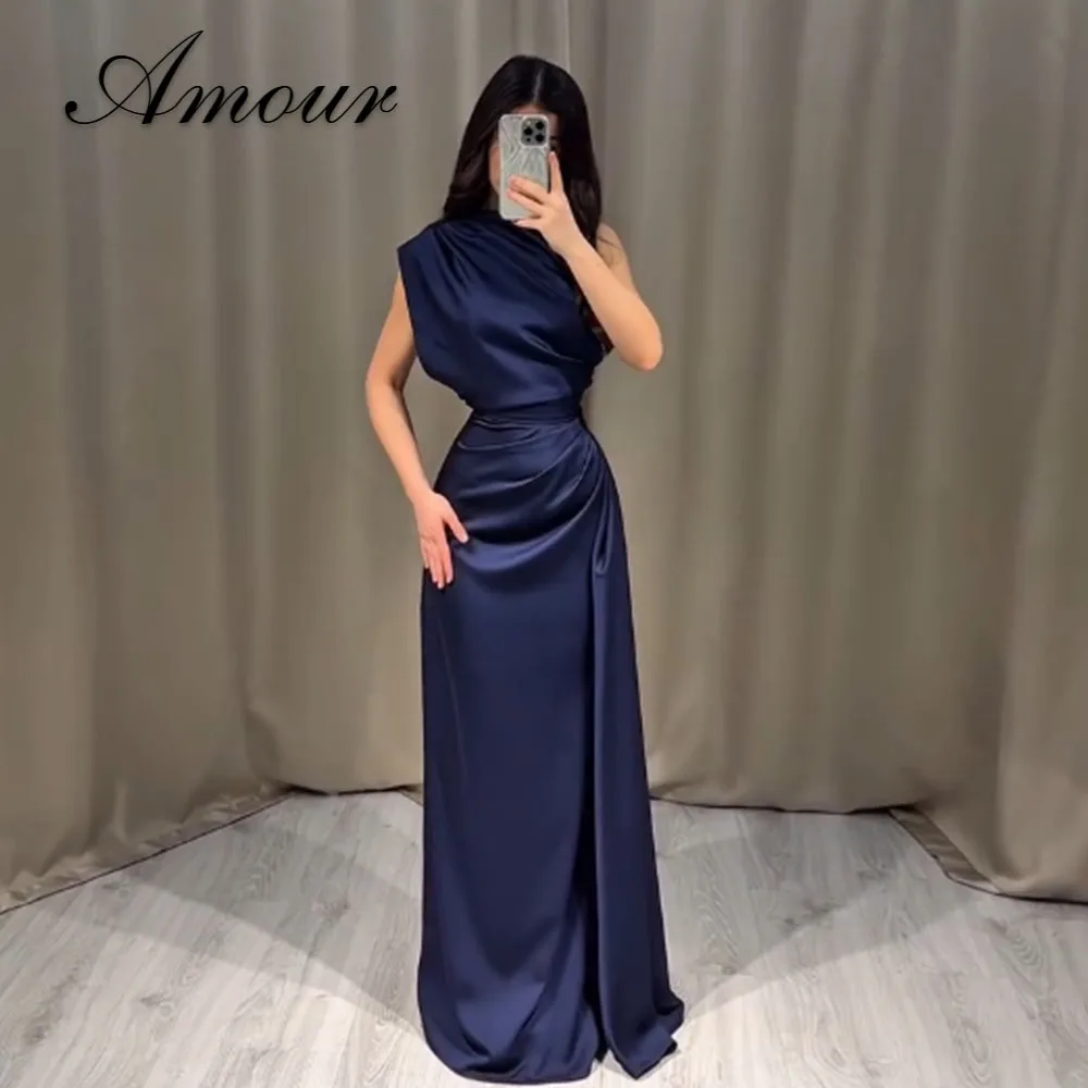 فساتين سهرة بسيطة مخصصة من أمور، بدون أكمام، طويلة...