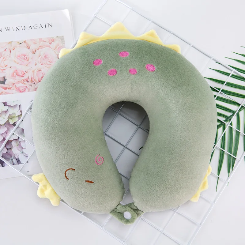 U-shaped Plush Pillow Cartoon Adult Children Neck Protection Pillow Driving Travel Students Lunch Break Nap Cushion 3