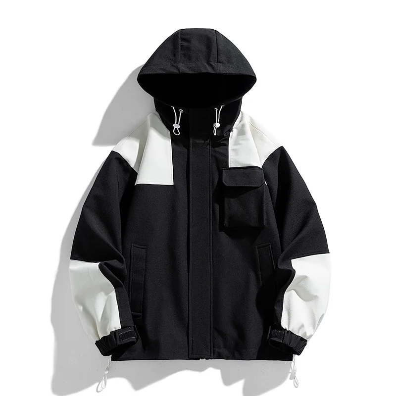 

Spring and Autumn Hooded Coat Men's Loose-Fitting Workwear Jacket Men's Clothes American Fashion Brand Couple's Top Clothes