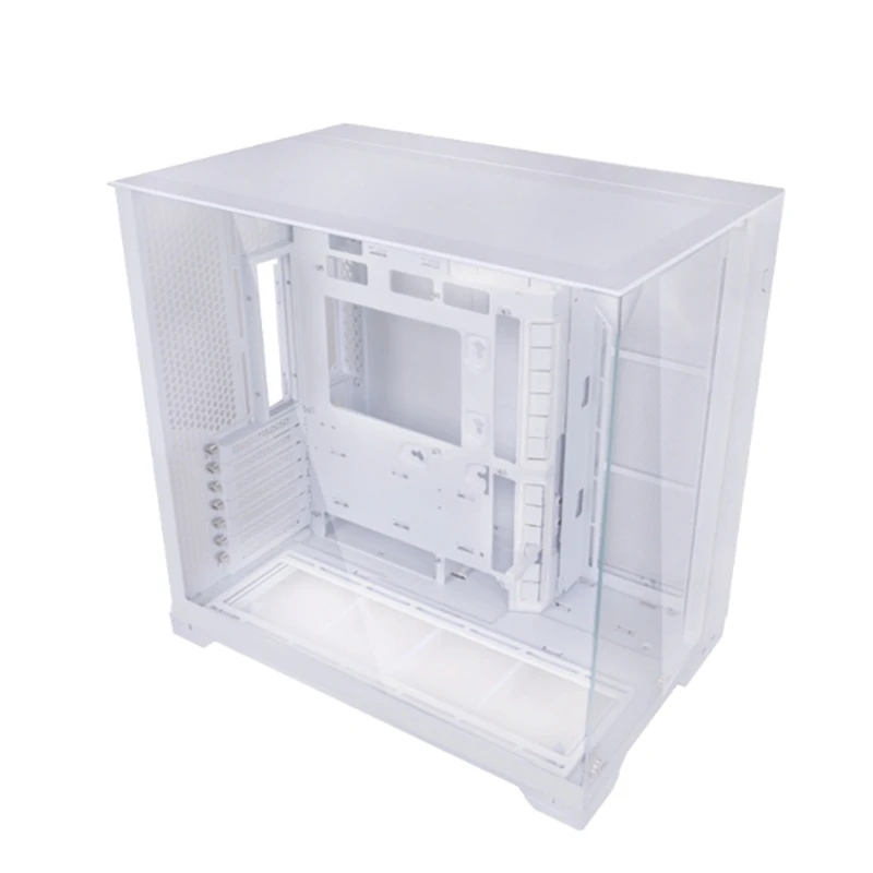 new Lianli PC-O11 Vision Compact Tempered glass fully transparent computer case. Compact MATX and ATX water-cooled cases.