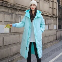 2023 New Fashion Double-Sided Wear Large Size Cotton-Padded Coat Women Mid-Length Down Cotton-Padded Coat Thick Warm Jacket