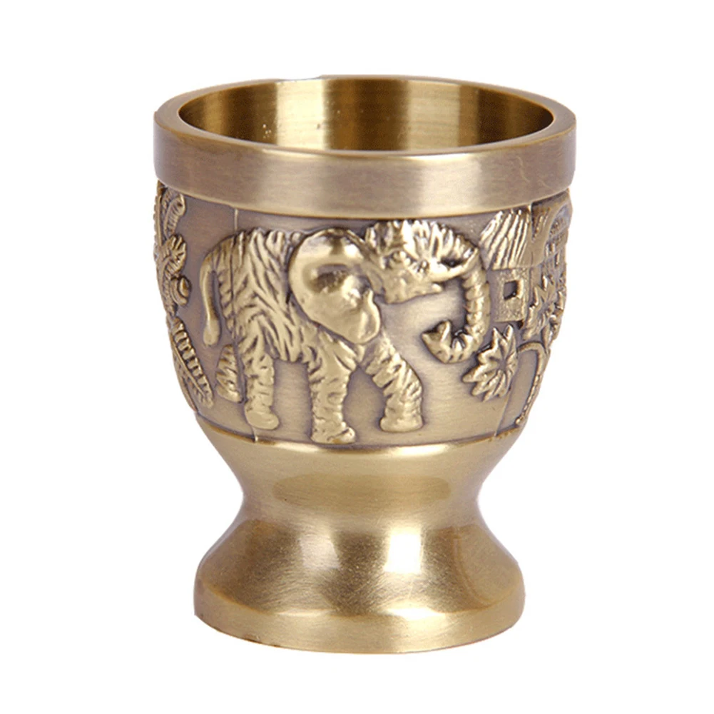 Bronze Color Elegant Metal Mugs Perfect For Entertaining Stylish Decorative Piece Versatile Beverage Container