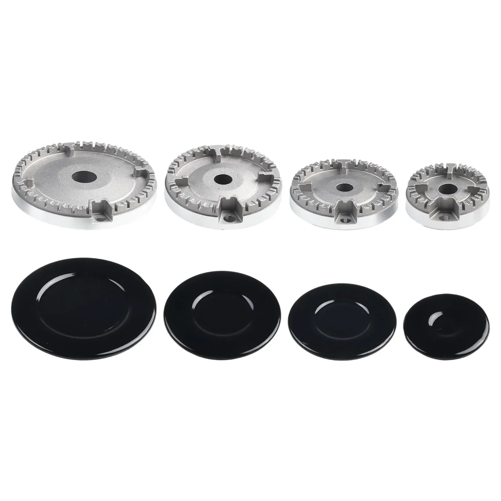 Gas Stove Burner Lid Set Materials Ensures Durability And Performance Uniform Heat Distribution Easy To Clean After Cooking