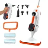 VEVOR Steam Mop Sweeper, 8-in-1 Hard Wood Floor Cleaner with 7 Replaceable Brush Heads,with 2 pcs Machine Washable Pads 1