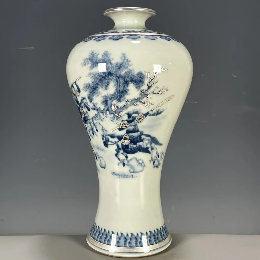 

Китайский Винтажный Фарфор Династия Цин, синий и белый нож Kangxi, сказочный рисунок с рисунком лошади