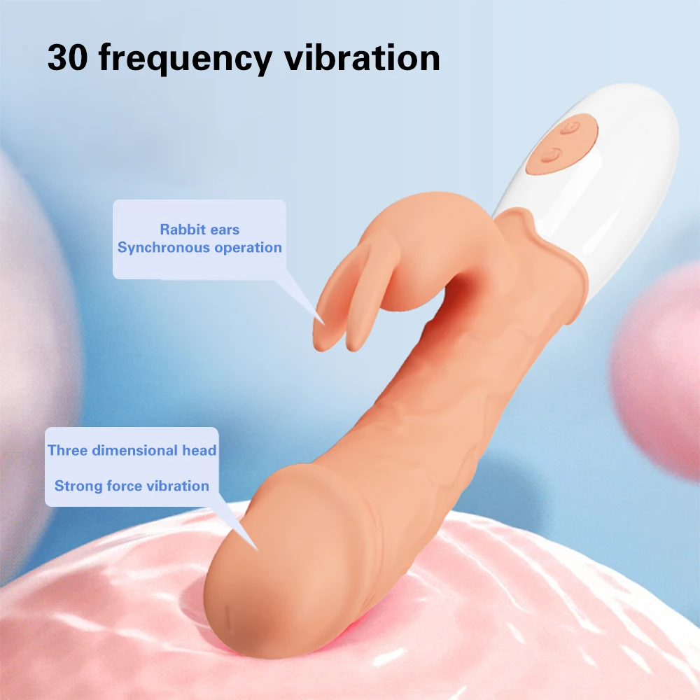 Realistic Dildo Vibrator With 30 Speed Settings For Women_voghion.com