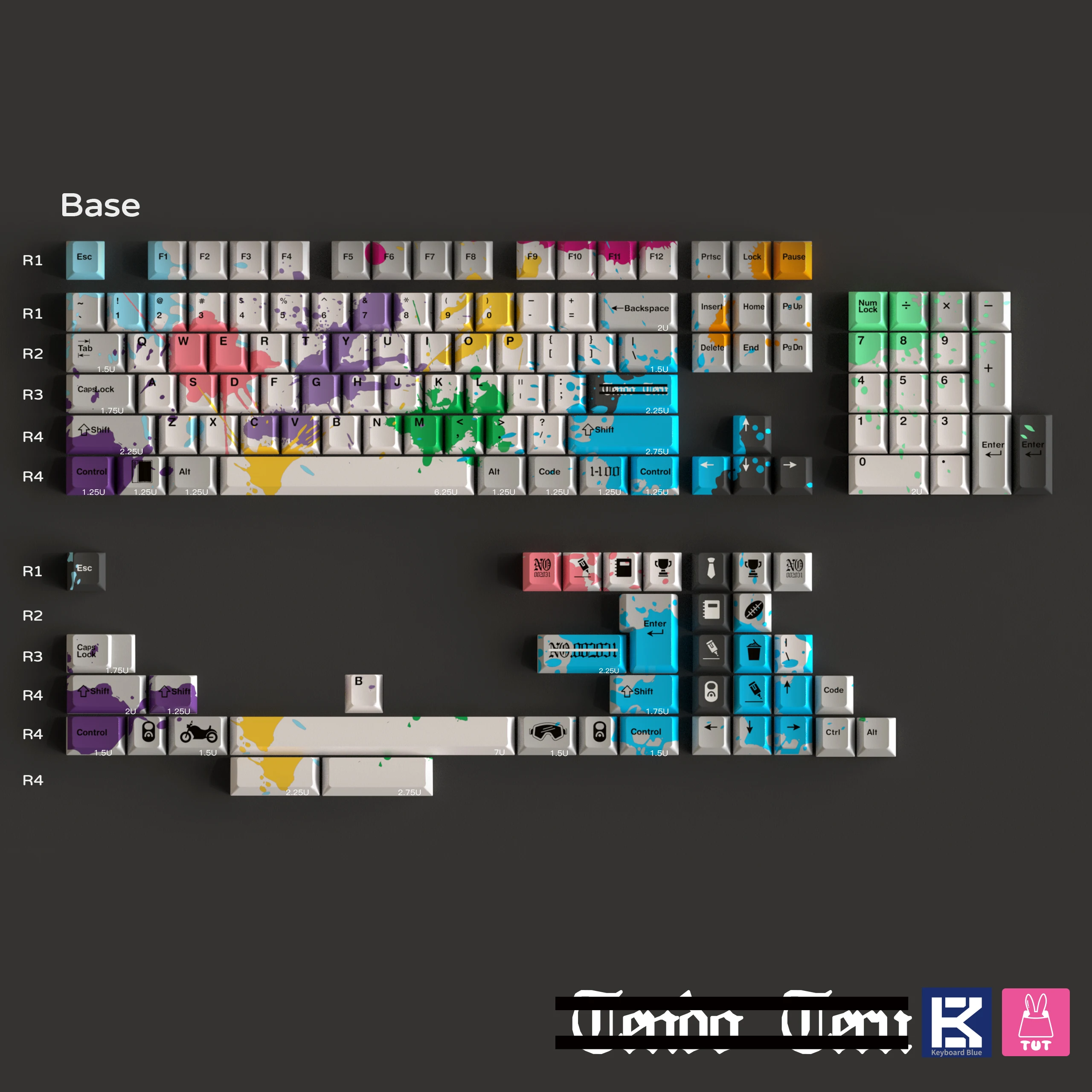 Tutゾンビラ100 r2チェリープロファイルキーキャップセット - AliExpress