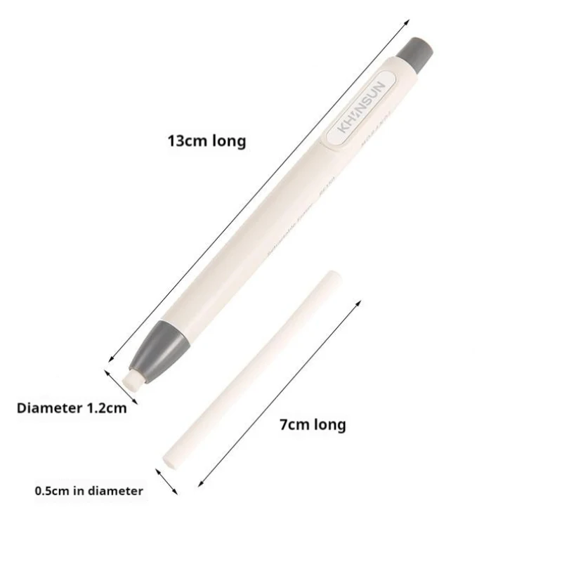 Retractable Click Eraser Pen Shape Rubber Stick Eraser Mechanical Eraser Gift For Student Painting School Stationery 1 Pcs