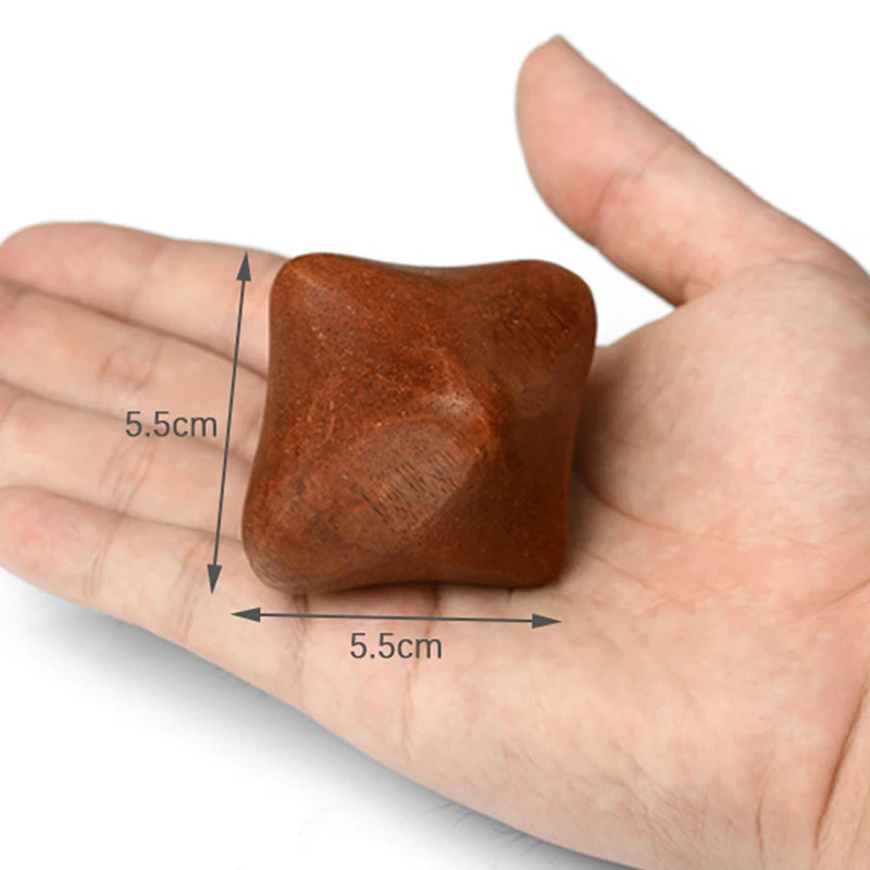 1PCS Wood Vietnamese Fragrant Hexagonal Acupuncture Ball Hand Massager Tool