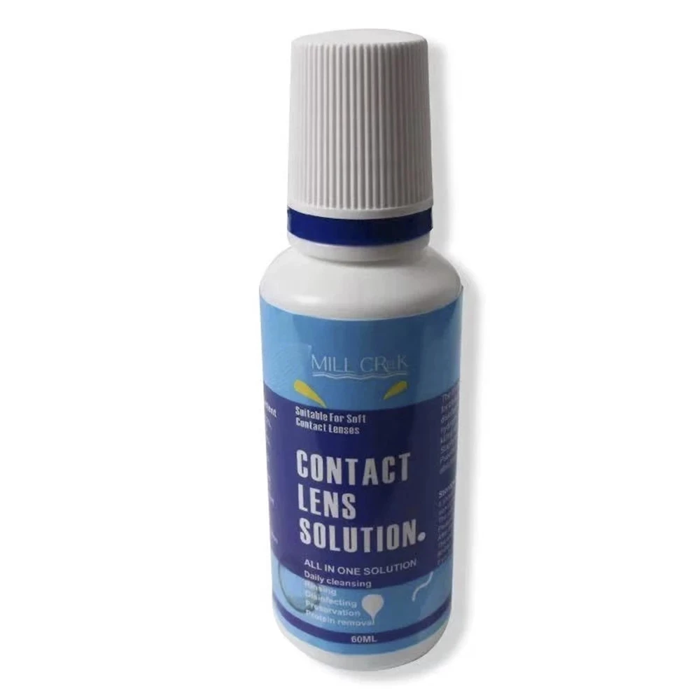 Contact Lens Solution Nursing Eyes Contact Lenses Water Liquid Pupil Cleaning Health Care Portable Eye Drop 60ML contact lenses solution