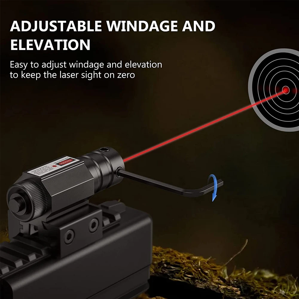 Tactical Red Green Dot Laser Sight Scope 11mm 20mm Adjustable Picatinny Rail Mount Rifle Pistol Airsoft Laser Batteries
