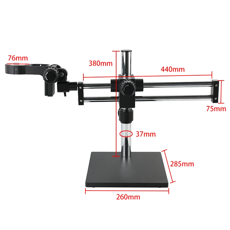 Staffa A Clip Per Braccio A Doppio Braccio Per Microscopio Stereo Binoculare/Trinoculare Microscopio Da Laboratorio Per L'Industria Pcb