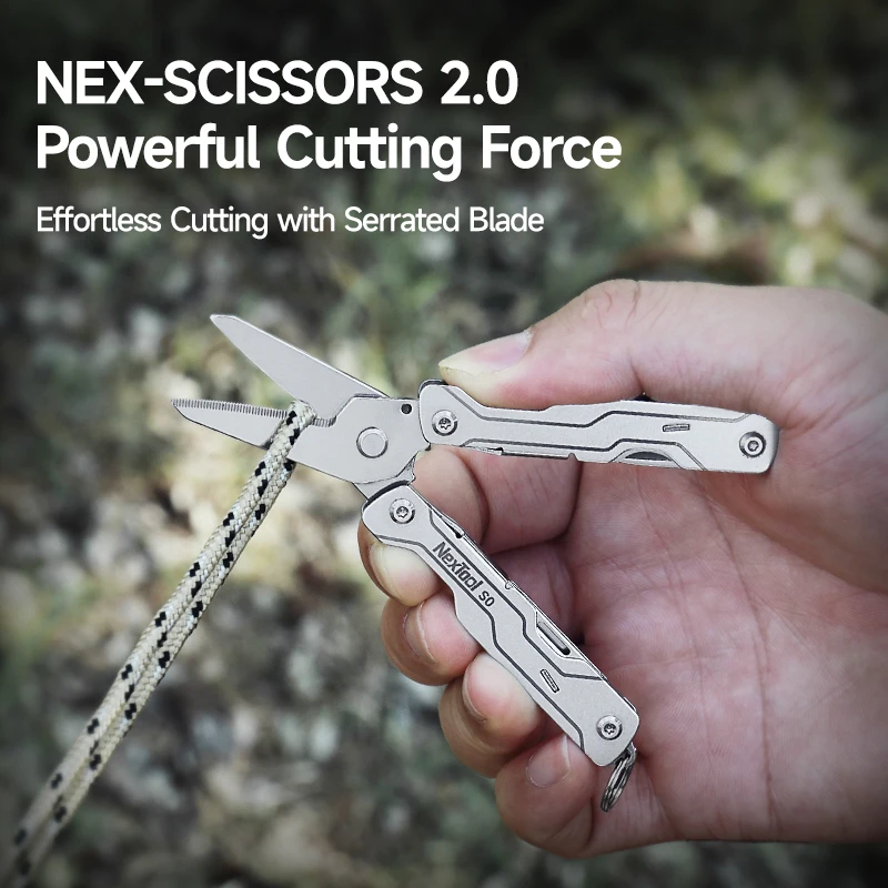 NexTool 8 In 1 Micro Multitools S0 Mini Sailor Scissors Mini Pocket Multitool EDC Folding Hand Tools Camping Survival