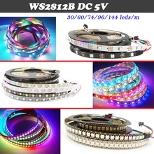 

5m DC 5V WS2812B LED Strip Light 30/60/74/96/144 leds/m WS2811 IC Smart pixels Neon Lamps Tape IP30/IP65/IP67 WS2812 LED Bar